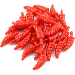 e-Outpating 50pcs Red Snowman Nose 9x22mm لعبة بلاستيكية الأنف Santa Claus Dolls أنوف السلامة أنوف الجزر