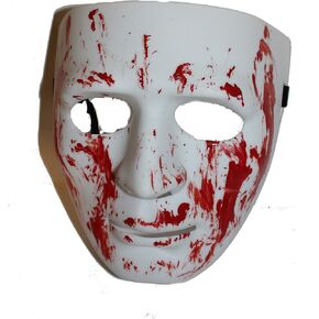 الوجه الكامل قناع دموي قوي بلاستيكي ، طاقم رقص الأزياء في Purge للرقص الهيب هوب/أوبرا أبيض
