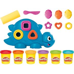 Play-Doh Shapes & Colors Dino Starter Set, Tactile Sensory Play Dinosaur Toys for Kids 2+, 11 Accessories