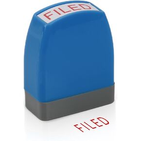 طابع مكتب ذاتي ، Red Ink Office Stamps Clear & Dispressions Business Stamp (Blue)