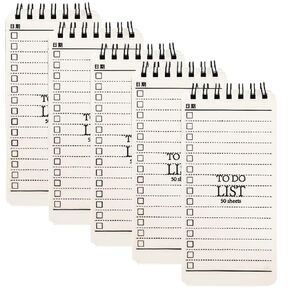 Diwimiki 5.5"x2.6" Spiral To Do List Notes, 250 Sheets, Small Memo Notepad, Portable Daily Planner for Traveler Pocket Notebook, Improve Good Recording Habits Office&School Supplies