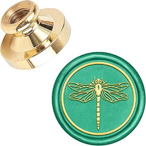 CRASPIRE Wax Seal Stamp Head Replacement Dragonfly Removable Sealing Brass Stamp Head Olny for Creative Gift Envelopes Invitations Cards Decoration