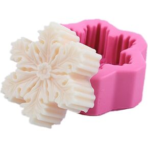 Snowflake Silicone Soap Mold Chocolate Candy Fondant Mold Wax Candle Polymer Resin Clay Molds Baking Cake Decorating Tools(Small Style)