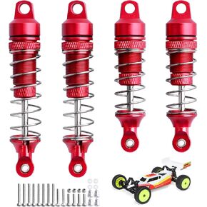 4PCS AllinRC Aluminum Shocks Absorber Front & Rear Shock Assembly for Losi Mini-T 2.0 Mini-B LOS314004 LOS314005