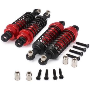 4 مساءً مجموعات امتصاص الصدمات الخلفية الأمامية لـ 1/18 RC Wltoys A959 A969 A979 K929 ترقيات سيارة تجريبي تجارية (أحمر) (أحمر)