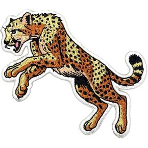 3.5 بوصة الحديد على التصحيح - حيوانات Jaguar حيوانات Jaguar المطرزة يزيل الحديد على خياطة على بقع للثقوب والملابس والجينز والقبعة والحقائب والملابس