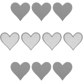 Meccanixity Hearts Patches Blue Iron-On Patch Sew Sewed Sewridique 2.8 × 2.68 بوصة.