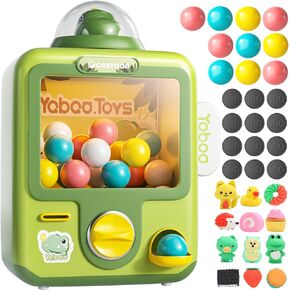 Skirfy Vending Machine Kids Toys Mini Claw Machine 12 تم تشغيل Gumball Arced Machine Maker Arcade Game Machine Game Toys Sensory Dolls Dolls （Pink）