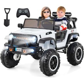 Infans 24V 2 مقعد ركوب على سيارة للأطفال ، بطارية 2WD/4WD مدعومة بالتحكم عن بعد ، الموسيقى ، USB ، MP3 ، تعليق الربيع ، 20 "ألعاب جيب كهربائية عريض المقعد للبنين الذين تتراوح أعمارهم بين 3+ (وردي)