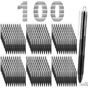 100 PCS 0.5mm أسود هلام أقلام الحبر ، انقر قابلة للسحب ، نقرة نقرة متوسطة نقاط الالتصاف ، كتابة سلسة للكتابة ، قبضة مريحة للعودة إلى مكتب الدرس المدرسي ، لوازم العمل المنزلية للأعمال (الأسود)