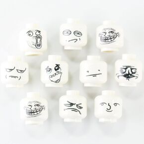 Meme Face Head Pack for Minifigs