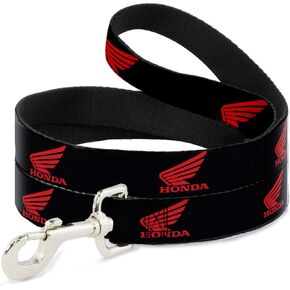 Dog Leash Honda Motorcycle Logo Black Red 6 Feet Long 1.5 Inch Wide