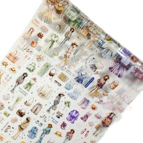 Tiamech 6 Rolls Home Home Series Pet Scrapbook Tapes ، Girlishness Time Time Landscaping Decorative Tape Sticks for Junk Journalsing ، و Scrapbooking Supplies ، و ephemera ،