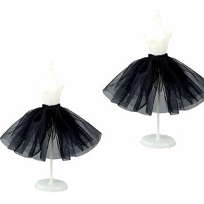2pcs/الكثير من الأزياء petticoat لمدة 11.5 "1/6 دمية فستان زفاف الفستان أسفل الملابس ملحقات 1/6 BJD دمى (طويلة ، أبيض)