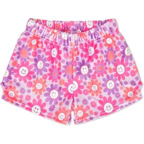 iscream Big Girls Silky Soft Pretty Print Plush Fleece Shorts - Boho Bliss Collection