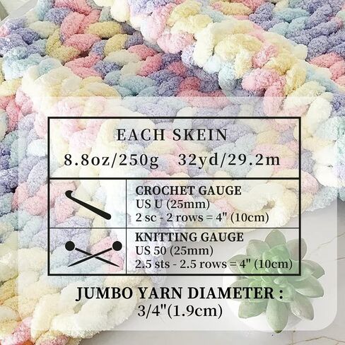 8 Pack Chunky Yarn for Crocheting,Tie Dye Fluffy Jumbo Chenille Soft Plush Yarn Bulky, Mixed Color Giant Thick Fuzzy for Hand Knitting or Arm Knitting,(Black,White,Gray) in Saudi Arabia