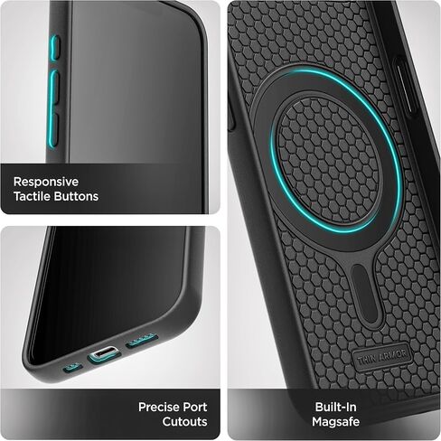 Encased iPhone SE Belt Clip Case (2020/2022) Thin Armor Grip Cover with Holster (Matte Black) in Saudi Arabia