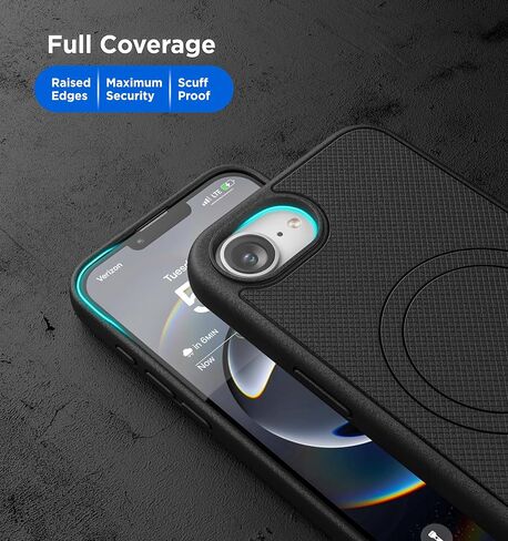 Encased iPhone SE Belt Clip Case (2020/2022) Thin Armor Grip Cover with Holster (Matte Black) in Saudi Arabia