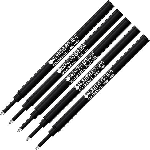 5 Pack Monteverde G22 Rollerball Pen Refills Compatible With Schmidt 888, Fine Point, Bulk Packed (Blue) in Kuwait
