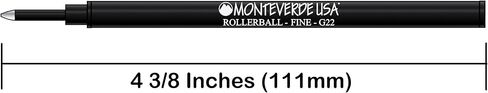 5 Pack Monteverde G22 Rollerball Pen Refills Compatible With Schmidt 888, Fine Point, Bulk Packed (Blue) in Kuwait