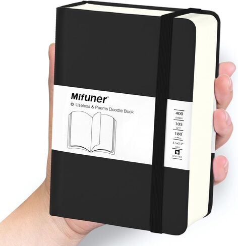Mix Media Pad ، 3.5 "x5.5" Small Grapcover Leather Art Sketchbook ، 105 GSM 200 Sheets/400 Pages Acid Free Artistic Painting Drawing Paper ، Pocket Journal Notebook. تارو الأرجواني in Kuwait