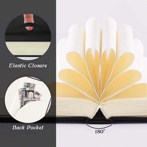 Mix Media Pad ، 3.5 "x5.5" Small Grapcover Leather Art Sketchbook ، 105 GSM 200 Sheets/400 Pages Acid Free Artistic Painting Drawing Paper ، Pocket Journal Notebook. تارو الأرجواني in Kuwait
