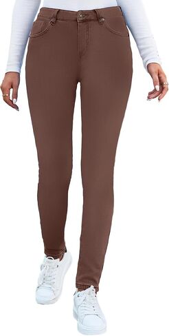 GRAPENT صوف مبطن طماق المرأة نحيل الجينز عالية الخصر الحرارية Jeggings الشتاء تمتد الدينيم السراويل الدافئة in Kuwait