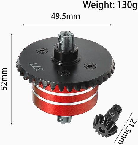 وحدة نقل الفولاذ F/R مجموعة 37T أجزاء ترقية التروس الرئيسية لـ 1/10 Arrma Big Rock Granite Kraton Outcast Senton Vorteks 1/8 Mojave Typhon ، استبدال #ARA311156 (أحمر) in Saudi Arabia