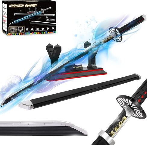 Demon Slayer Swords Building Set, 40in Kamado Tanjiro Sword Building Block with Scabbard and Stand, Anime Sword Toy Building Set Katana Demon Slayer Gift Toys for Ages 8-13, 759 Pcs in Saudi Arabia
