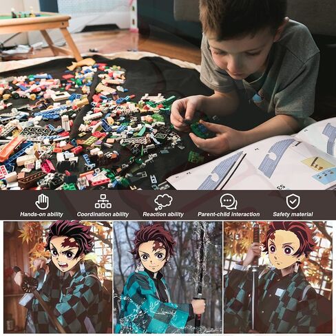 Demon Slayer Swords Building Set, 40in Kamado Tanjiro Sword Building Block with Scabbard and Stand, Anime Sword Toy Building Set Katana Demon Slayer Gift Toys for Ages 8-13, 759 Pcs in Saudi Arabia