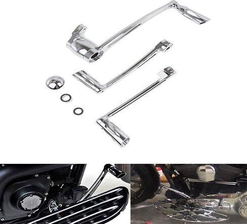 Motorcycle Brake Arm Pedal Shift Lever Shifter Pegs Kit Fit for Harley Touring Road King Road Glide Street Glide Electra Glide Trike 2008-2013 Chrome in Kuwait