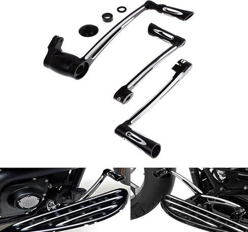Motorcycle Brake Arm Pedal Shift Lever Shifter Pegs Kit Fit for Harley Touring Road King Road Glide Street Glide Electra Glide Trike 2008-2013 Chrome in Kuwait