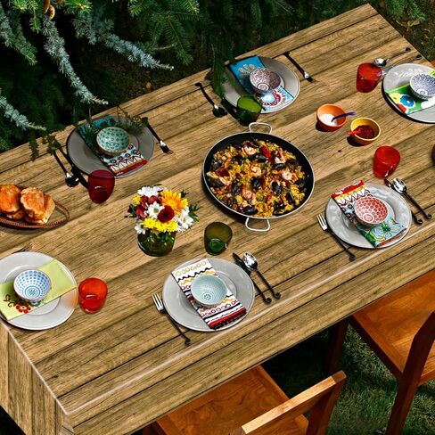 2pcs wood tableroth ، أغطية طاولة ريفية بنية ، زخرفة طاولة مستطيلة لحفلة عيد ميلاد ريفي تحت عنوان ، زخارف حفلات الشواء ، 51 × 86.6 بوصة in Kuwait
