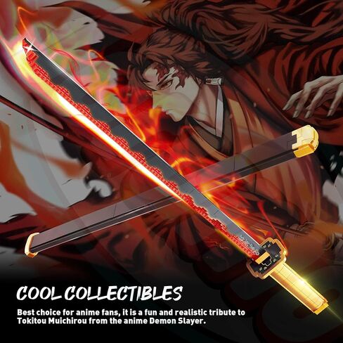 Demon Slayer Swords Building Set, 40in Kamado Tanjiro Sword Building Block with Scabbard and Stand, Anime Sword Toy Building Set Katana Demon Slayer Gift Toys for Ages 8-13, 759 Pcs in Kuwait