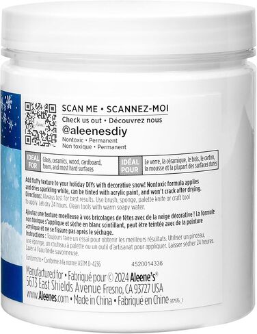 Aleene's Glitter Snow Glue, Fake Snow Effect with Sparkling Finish, Ideal for All Decor Crafts, 14 oz in Kuwait