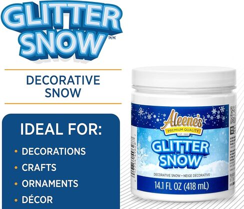 Aleene's Glitter Snow Glue, Fake Snow Effect with Sparkling Finish, Ideal for All Decor Crafts, 14 oz in Kuwait