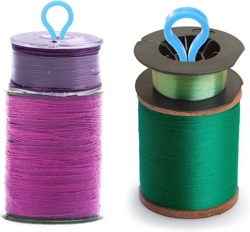 HARFINGTON 50pcs Bobbin Thread Holders Plastic Long Thread Spool Clamp Sewing Machine Accessories Thread Control Clamp for Organizing Thread Tails Prevent from Unwinding, Purple in Saudi Arabia