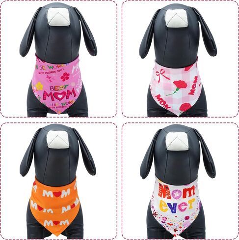 Spring Dog Bandanas Bulk 30 Pcs Adjustable Flowers Dog Bandanas for Small Medium Dogs Breed 25 Inch Spring Scarves Grooming M in Kuwait