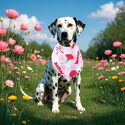 Spring Dog Bandanas Bulk 30 Pcs Adjustable Flowers Dog Bandanas for Small Medium Dogs Breed 25 Inch Spring Scarves Grooming M in Kuwait