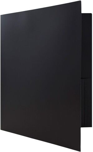 LUXPaper 9.5" x 11.75" Heavy Duty Poly Folders | Two Pocket | Black | 0.23 MM | 25 Qty in Saudi Arabia