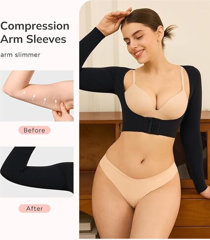 LODAY Arm Compression Sleeve Women Upper Arm Shaper Long Sleeve Shapewear Tops in Kuwait