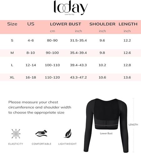 LODAY Arm Compression Sleeve Women Upper Arm Shaper Long Sleeve Shapewear Tops in Kuwait