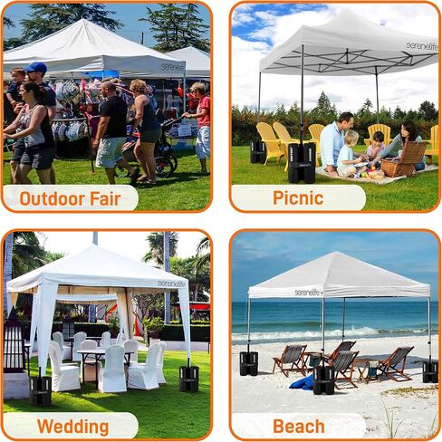 SereneLife 10x30 Pop Up Commercial Tent: Waterproof, Heavy Duty, Portable with Wheels, Sandbags, Stakes & Ropes for Events, Festivals, and Gatherings, SLPOP1030 in Saudi Arabia