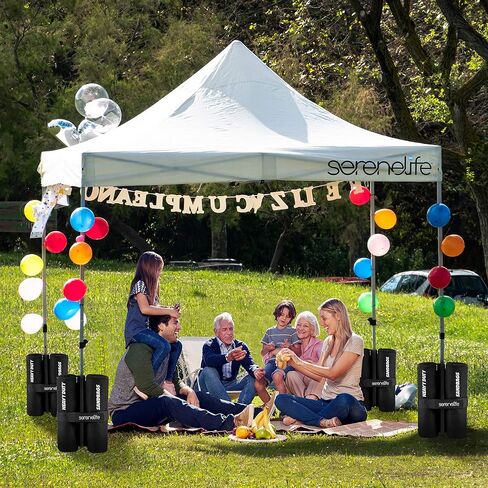 SereneLife 10x30 Pop Up Commercial Tent: Waterproof, Heavy Duty, Portable with Wheels, Sandbags, Stakes & Ropes for Events, Festivals, and Gatherings, SLPOP1030 in Saudi Arabia