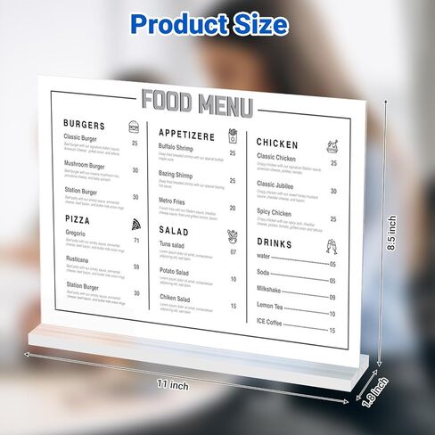 12 Pack Acrylic Sign Assion 8.5 × 11 ، حامل العلامة الواضحة على الوجهين يتقدمون بلاستيكيين للعرض ، T. in Saudi Arabia