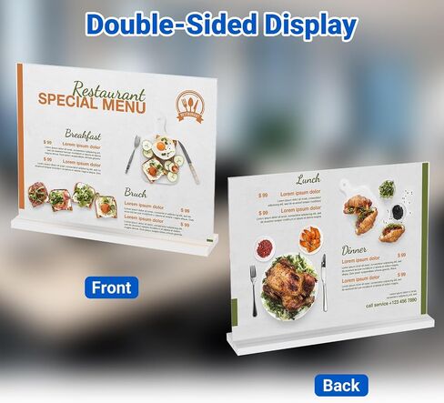 12 Pack Acrylic Sign Assion 8.5 × 11 ، حامل العلامة الواضحة على الوجهين يتقدمون بلاستيكيين للعرض ، T. in Saudi Arabia