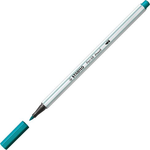 STABILO Pen 68 Brush Marker, Turquoise in Saudi Arabia