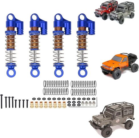 RCAWD Shock Absorber for 1/24 ECX Barrage & FTX & RGT Crawler Upgrades Parts, 40mm Front Rear RC Shocks Damper with Softer Spring, for #ECX203003, #FTX8851 Blue in Saudi Arabia