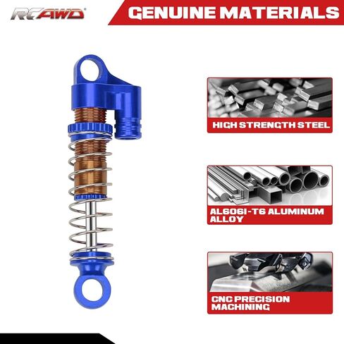 RCAWD Shock Absorber for 1/24 ECX Barrage & FTX & RGT Crawler Upgrades Parts, 40mm Front Rear RC Shocks Damper with Softer Spring, for #ECX203003, #FTX8851 Blue in Saudi Arabia