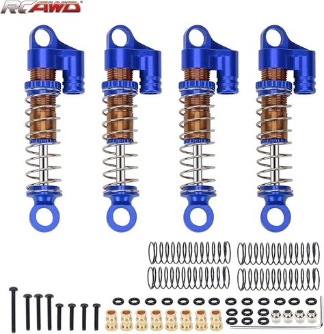 RCAWD Shock Absorber for 1/24 ECX Barrage & FTX & RGT Crawler Upgrades Parts, 40mm Front Rear RC Shocks Damper with Softer Spring, for #ECX203003, #FTX8851 Blue in Saudi Arabia